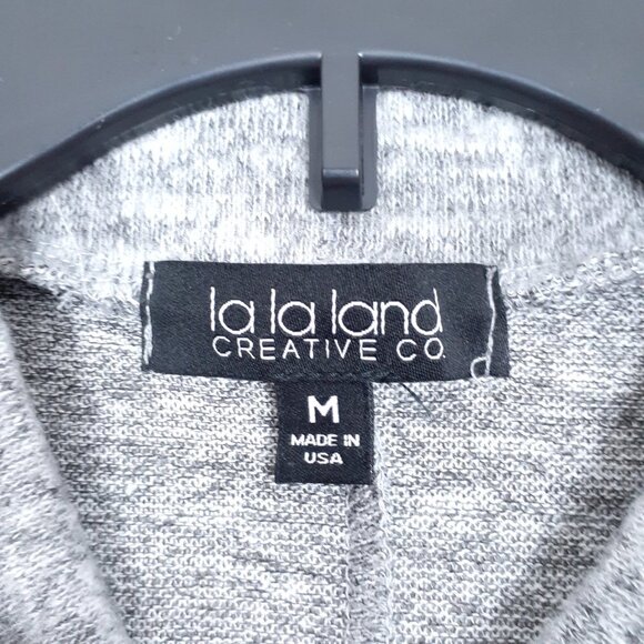 La La Land Mock Neck Dress M Heather Gray 132A - Picture 3 of 5